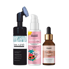 Salicylic Acid Facewash, Sunscreen & Day Night face Serum Combo | 250ml+ 100ml + 30ml