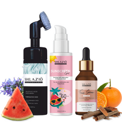 Salicylic Acid Facewash, Sunscreen & Day Night face Serum Combo | 250ml+ 100ml + 30ml