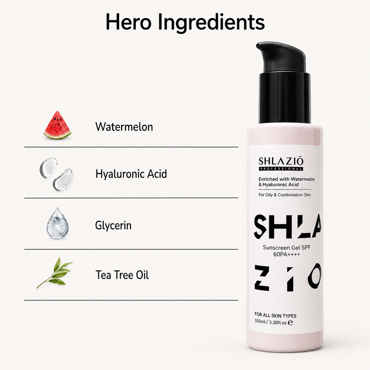 Sunscreen Face gel SPF 60 PA++++ | 100ml