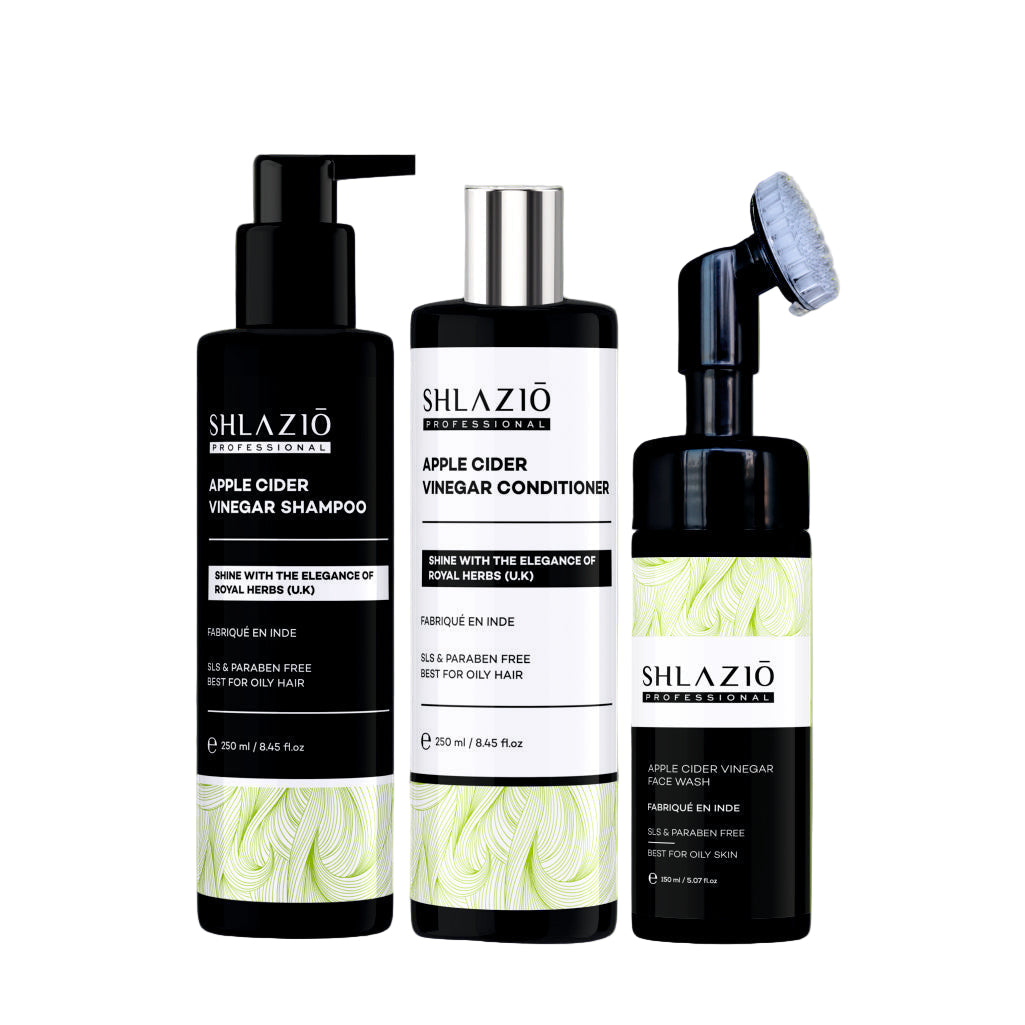 Apple Cider Vinegar Shampoo, Conditioner & Facewash Combo