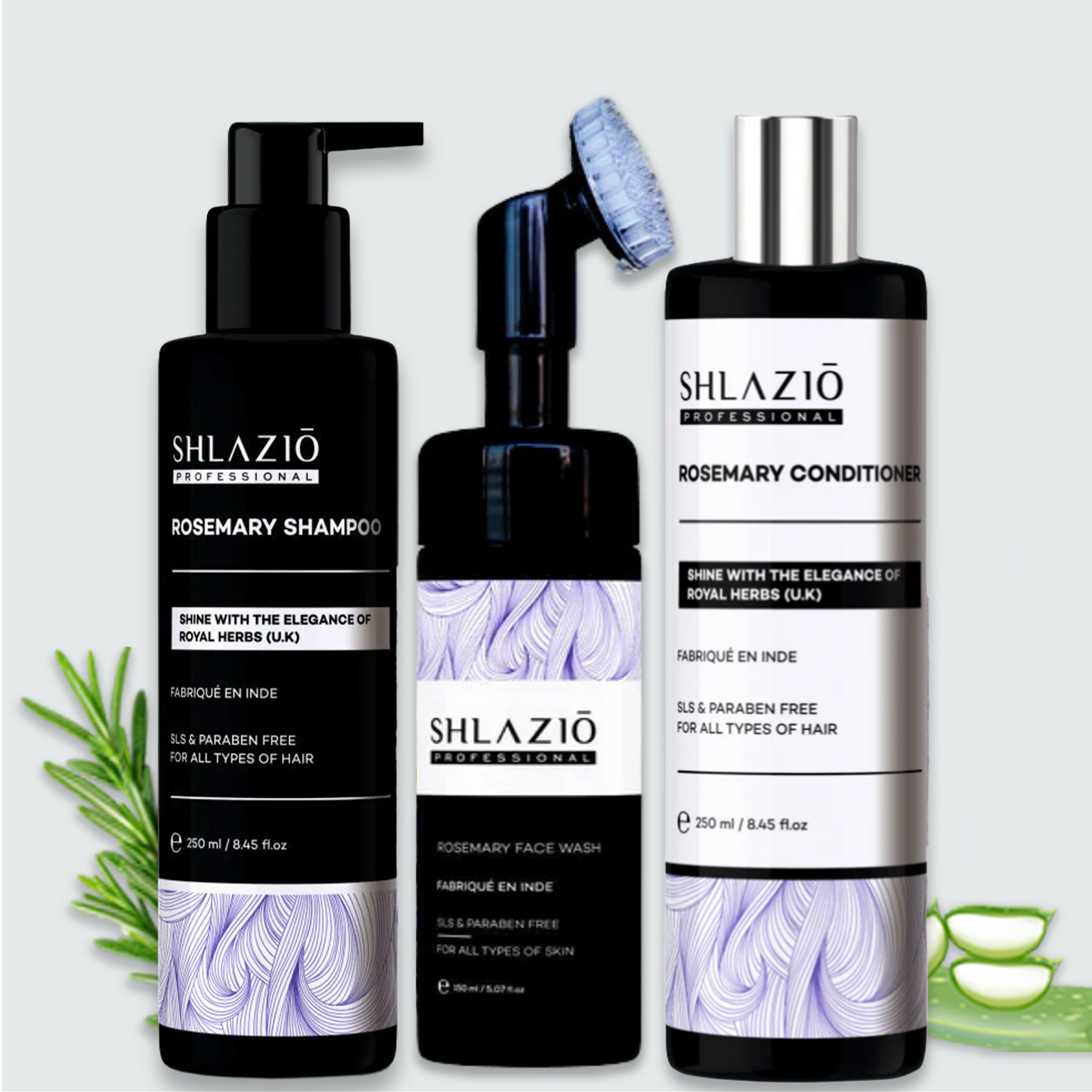 Rosemary Shampoo, Conditioner & Facewash Combo