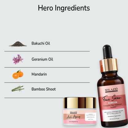 Anti ageing & Day Night Serum Combo | 50g + 30ml