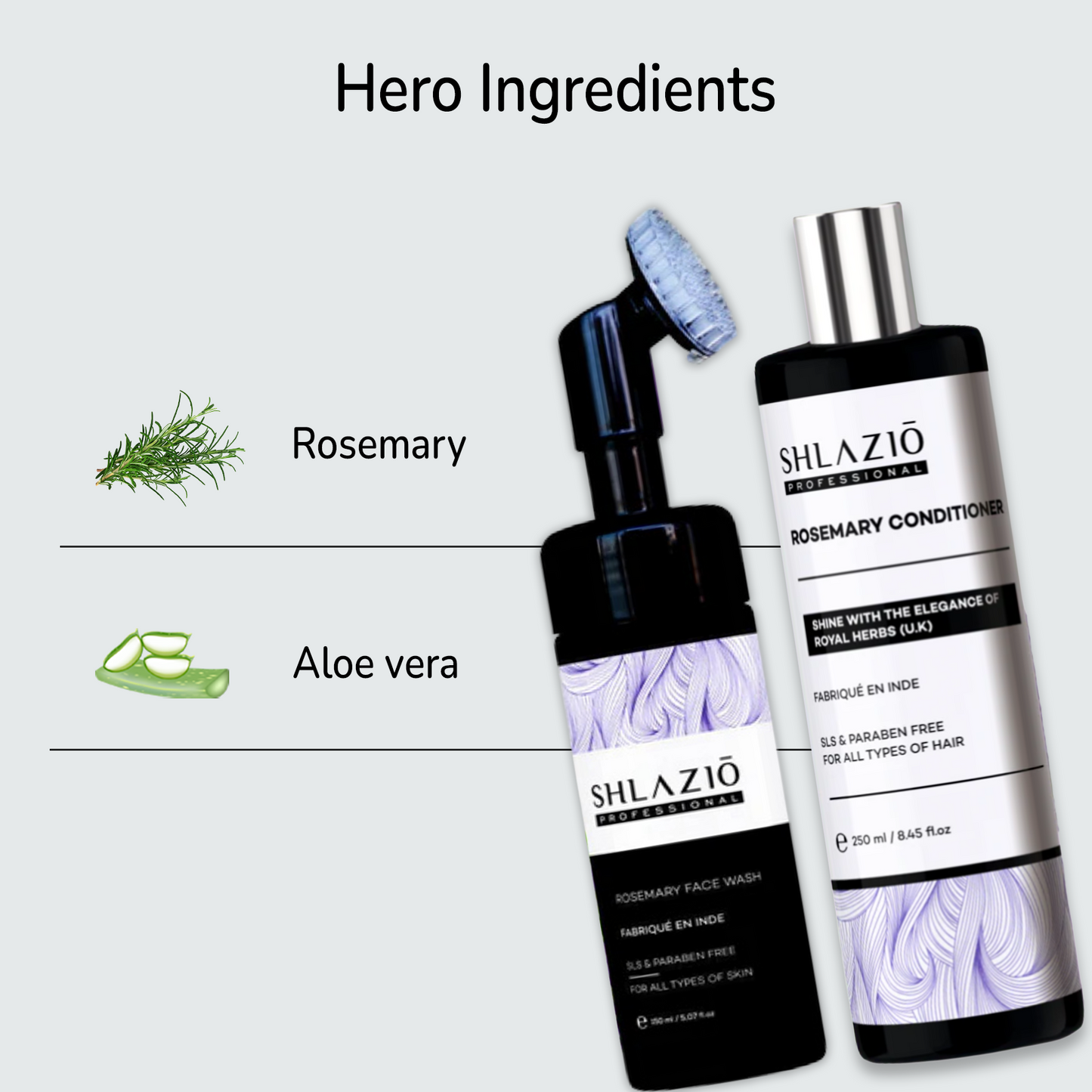 Rosemary Shampoo, Conditioner & Facewash Combo