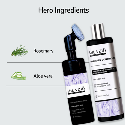 Rosemary Shampoo, Conditioner & Facewash Combo