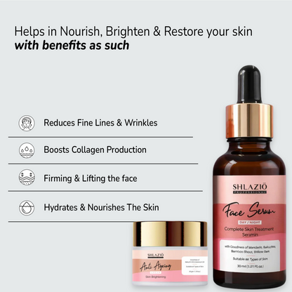 Anti ageing & Day Night Serum Combo | 50g + 30ml