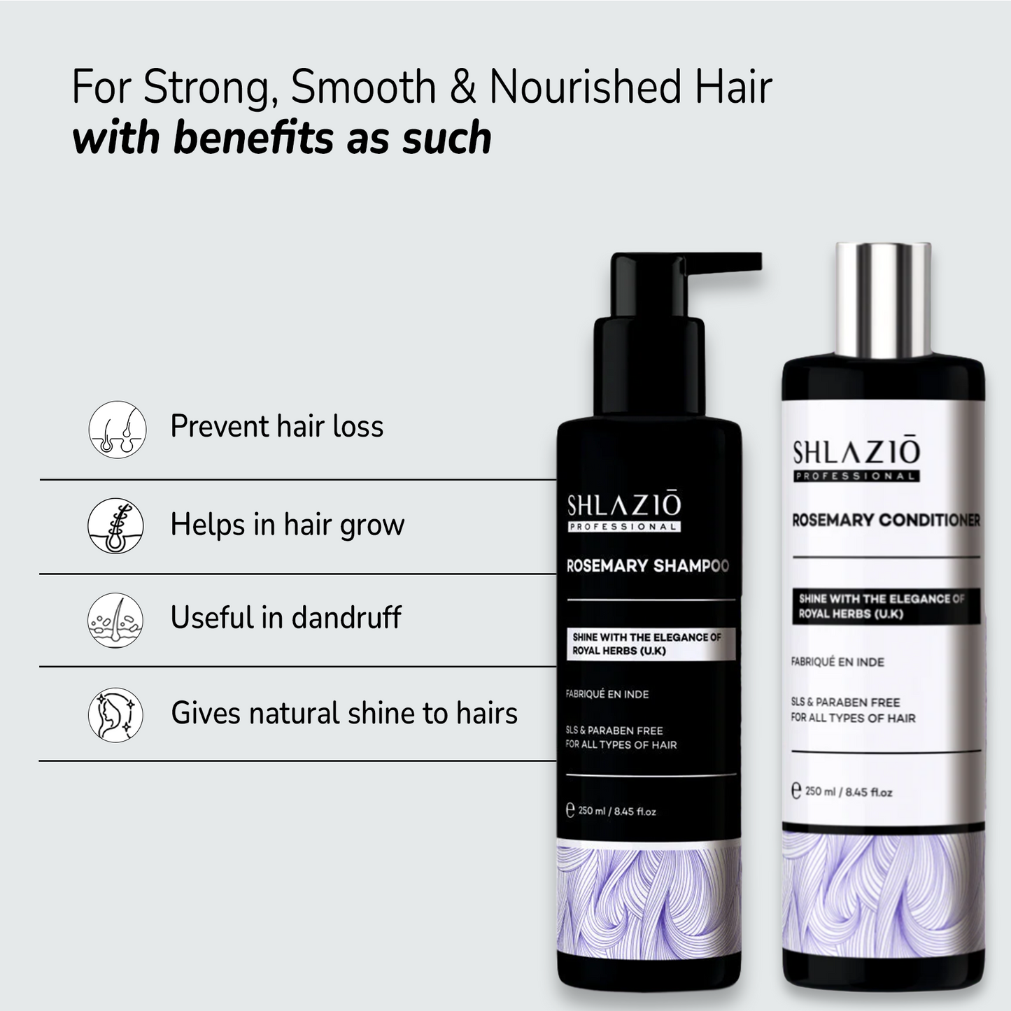 Rosemary Shampoo & Conditioner Combo | 250ml + 250ml