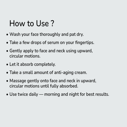 Anti ageing & Day Night Serum Combo | 50g + 30ml