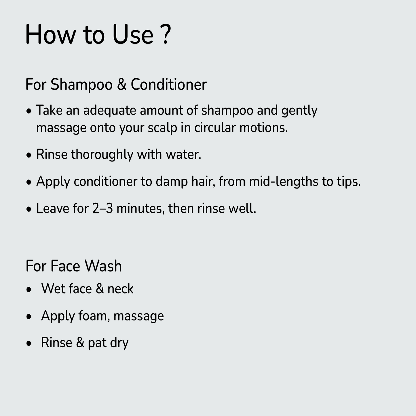 Rosemary Shampoo, Conditioner & Facewash Combo