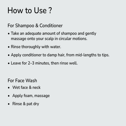 Rosemary Shampoo, Conditioner & Facewash Combo