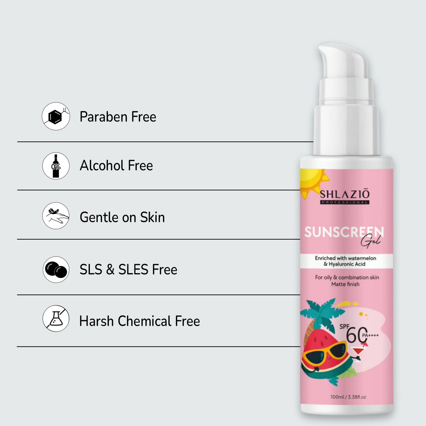 Sunscreen Face gel SPF 60 PA++++ | 100ml
