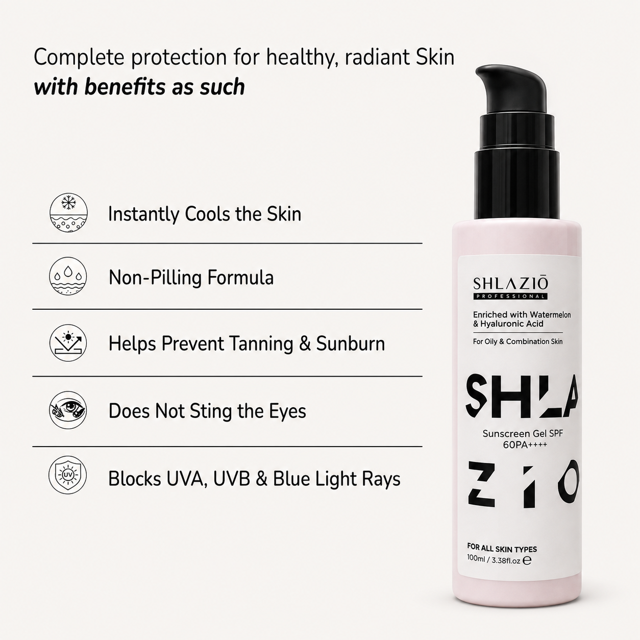 Sunscreen Face gel SPF 60 PA++++ | 100ml