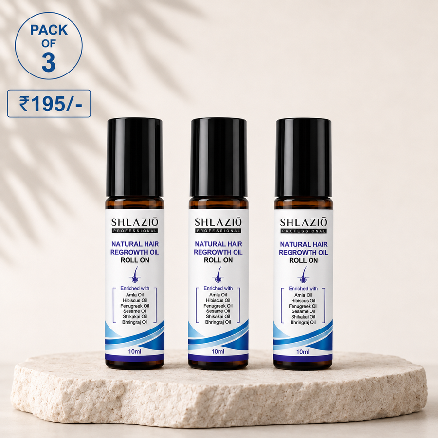 Natural Hair Regrowth Oil 10  ML RS 65 (PACK OF THREE) Rs195/-