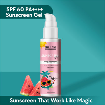 Shlazio Sunscreen Face gel SPF 60 PA++++