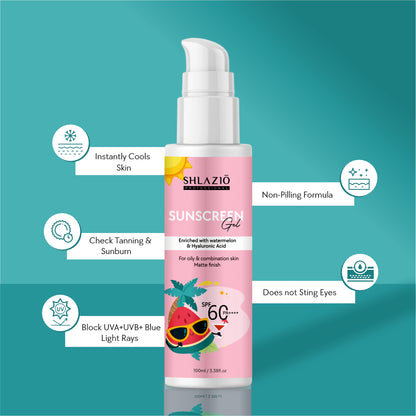 Shlazio Sunscreen Face gel SPF 60 PA++++