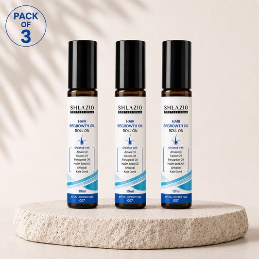 Natural Hair Regrowth Oil 10  ML RS 65 (PACK OF THREE) Rs195/-