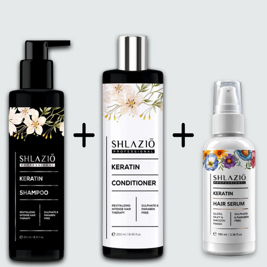 Keratin Shampoo, Conditioner & Serum Combo