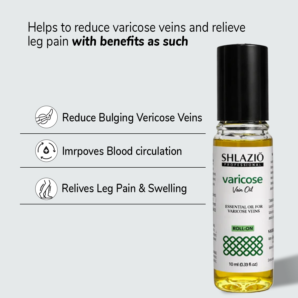 Natural Varicos Vein Oil | Roll On 10ml
