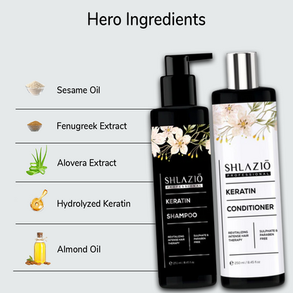 Keratin Shampoo & Conditioner Combo | 250ml + 250ml