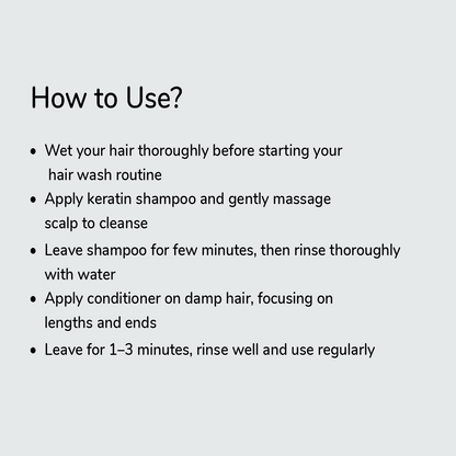 Keratin Shampoo & Conditioner Combo | 250ml + 250ml