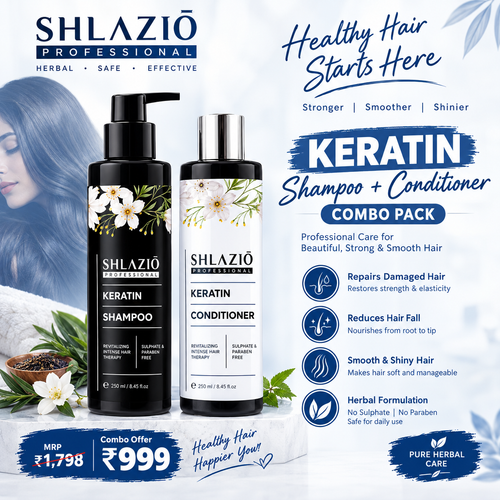 Keratin Shampoo & Conditioner Combo | 250ml + 250ml