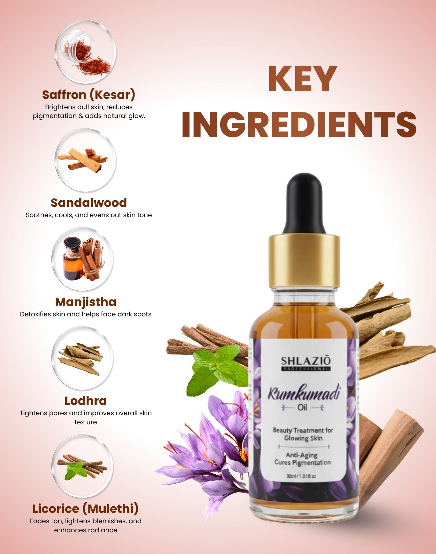 Kumkumadi Oil | 30ml (With Goodness of Safron)